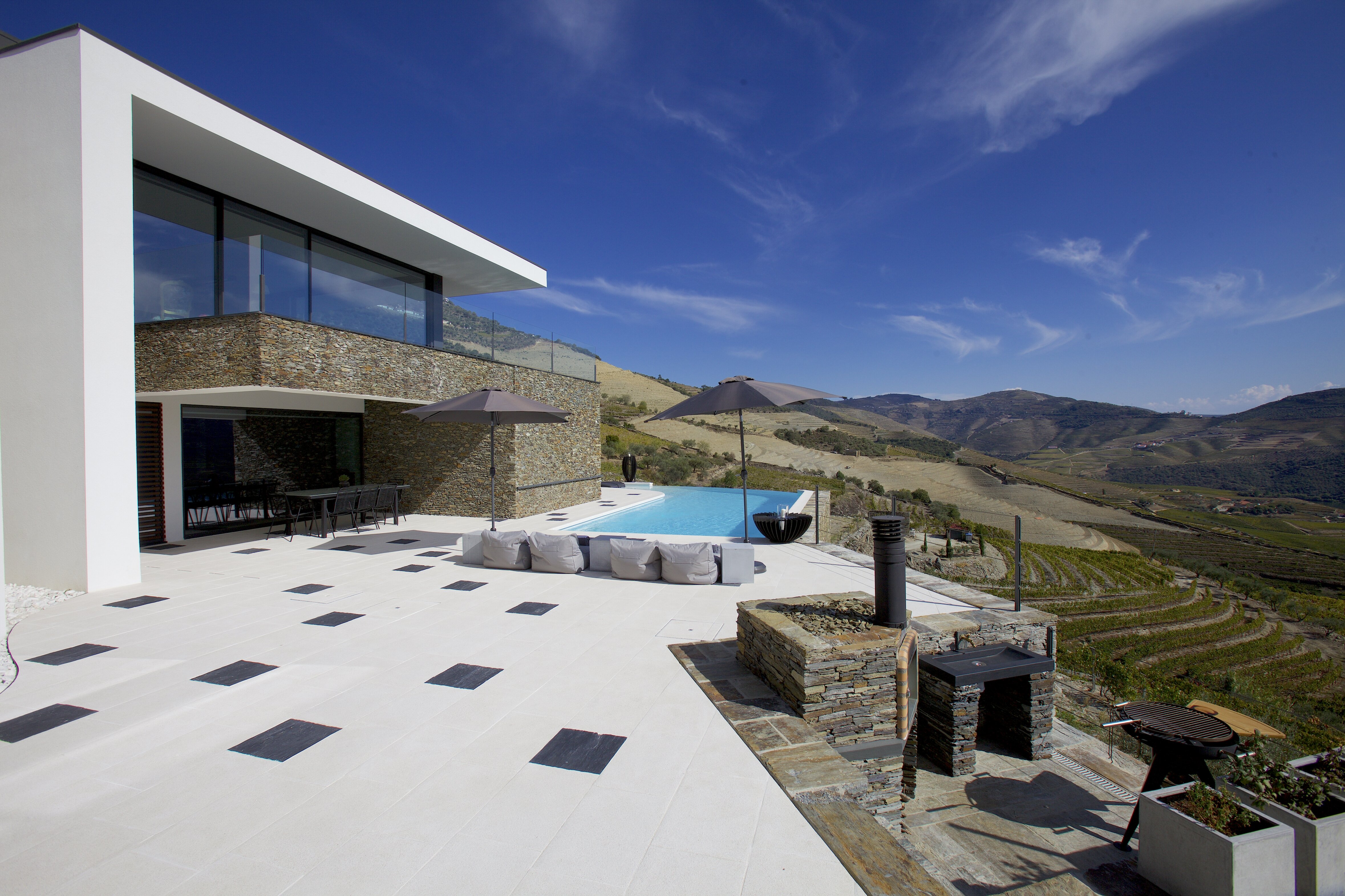 Pool terrace showing barbecue area