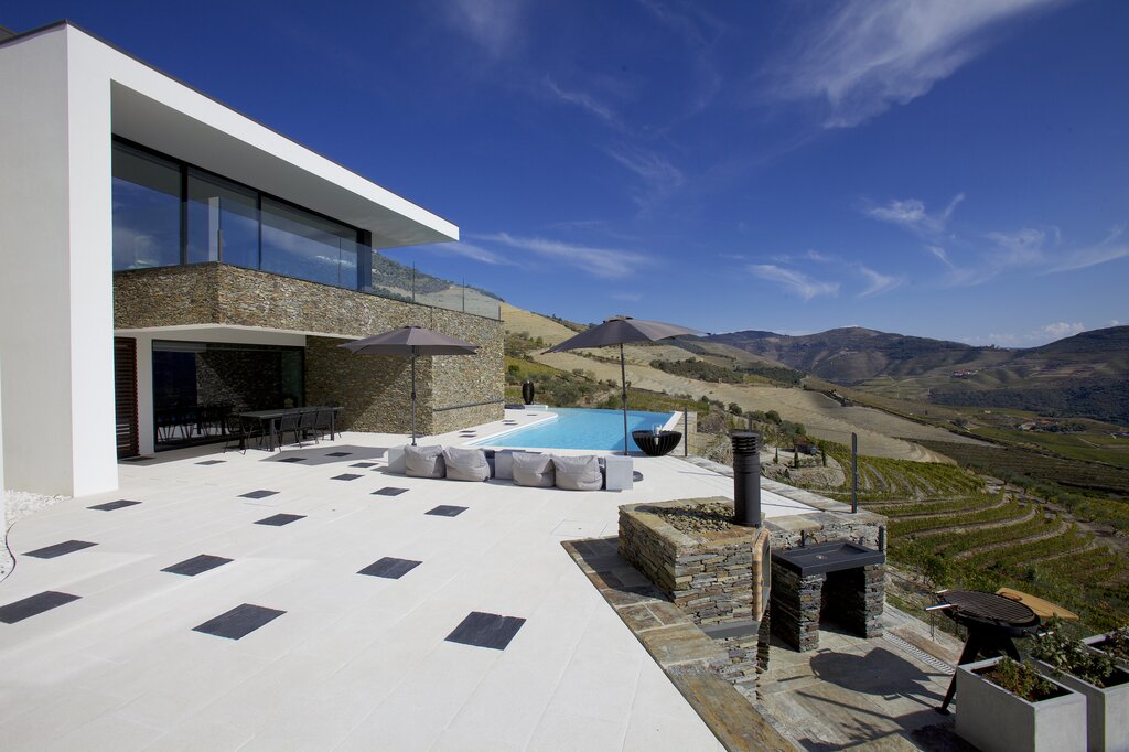Pool terrace showing barbecue area