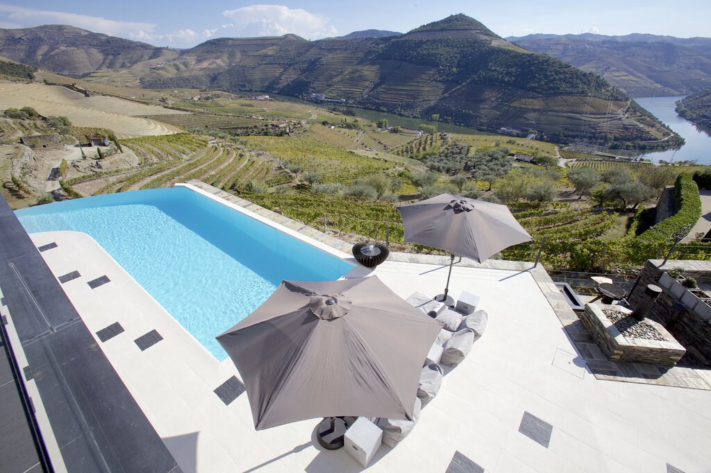 Panoramic views from upper terrace