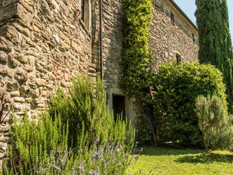 Close up of extensive lawned areas below the Borgo, this area accessed from Il Forno or main courtyard
