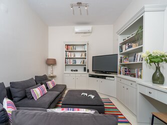 Media room with comfortable seating