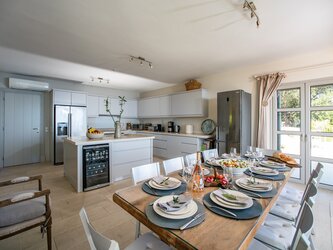 Kitchen and dining area