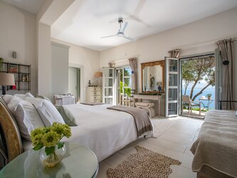 Second master bedroom (Super king size) with bathroom en suite and separate shower opening to terrace