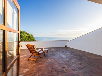 First floor terrace with stunning sea views
