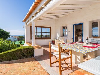Outdoor breakfast area