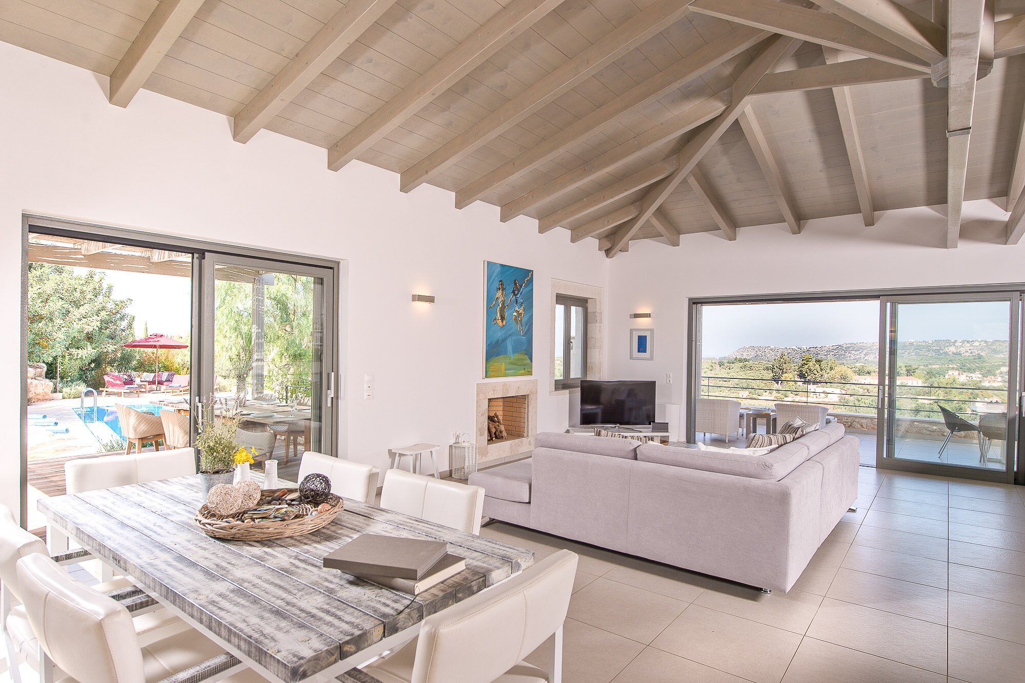 Sitting room opening to terrace